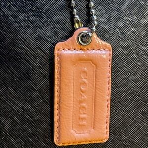 Coach Pink Leather Bag Tag